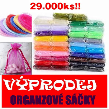 29.000ks organzový dárkový sáček MIX velikostí a barev dárkové sáčky