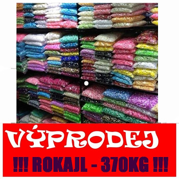 160 druhů Skleněný rokajl perličky MIX 2-6mm, 370kg!!